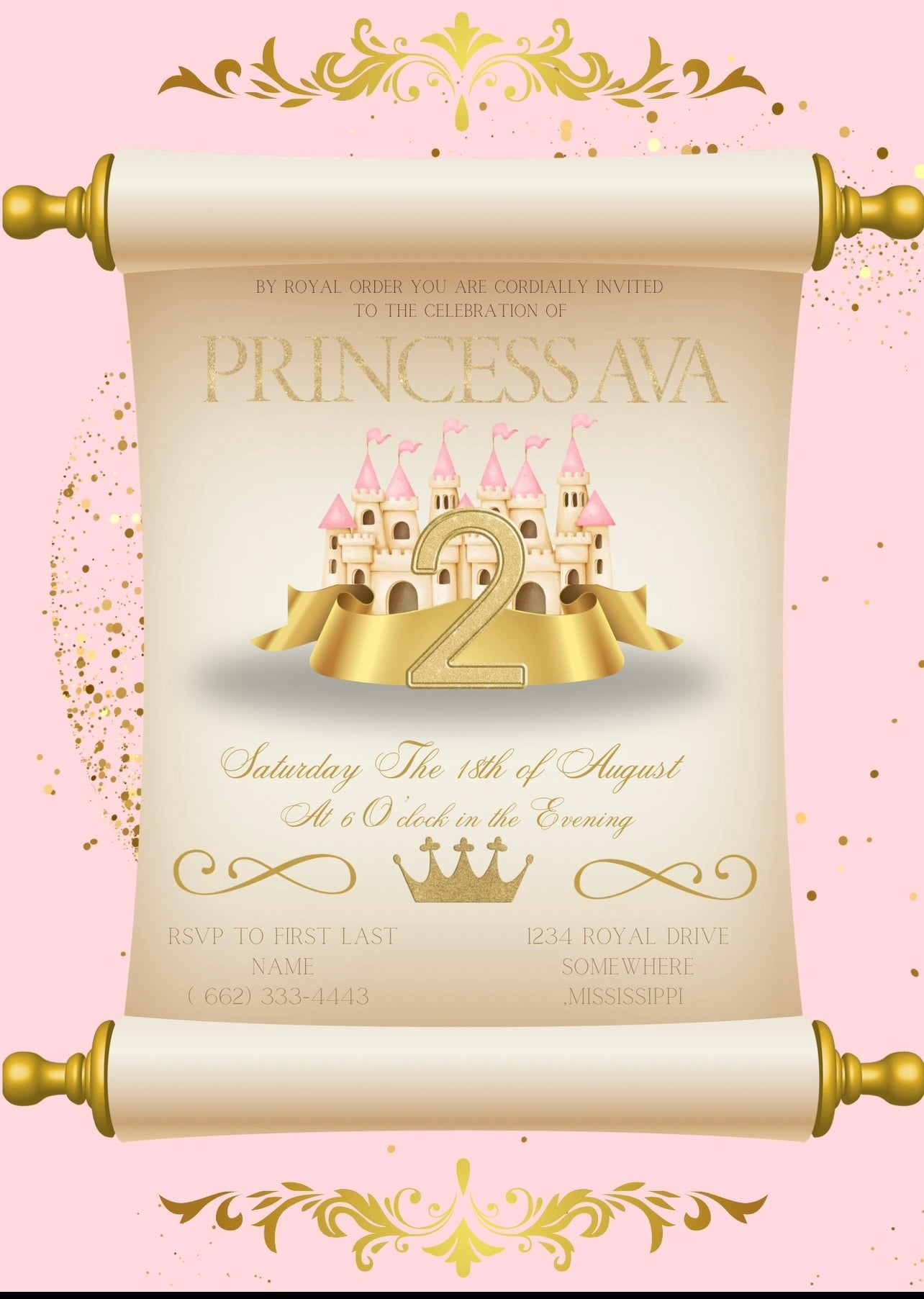 Princess Birthday Flyer