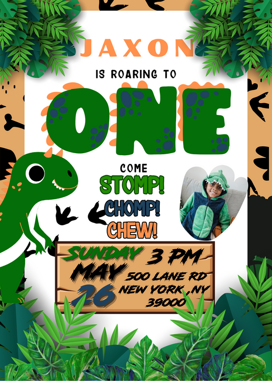 Dino Boy Birthday Flyer