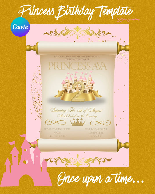 Princess Birthday Flyer