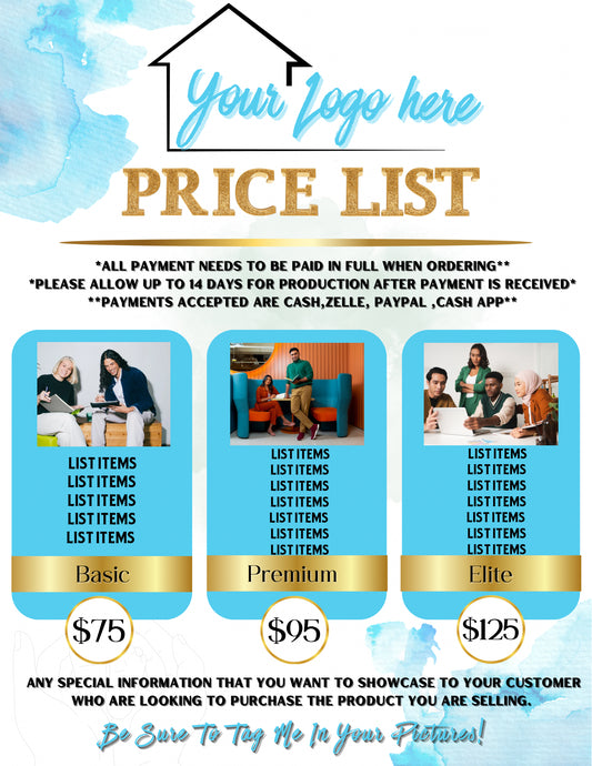 Business Flyer 3 Box Price list