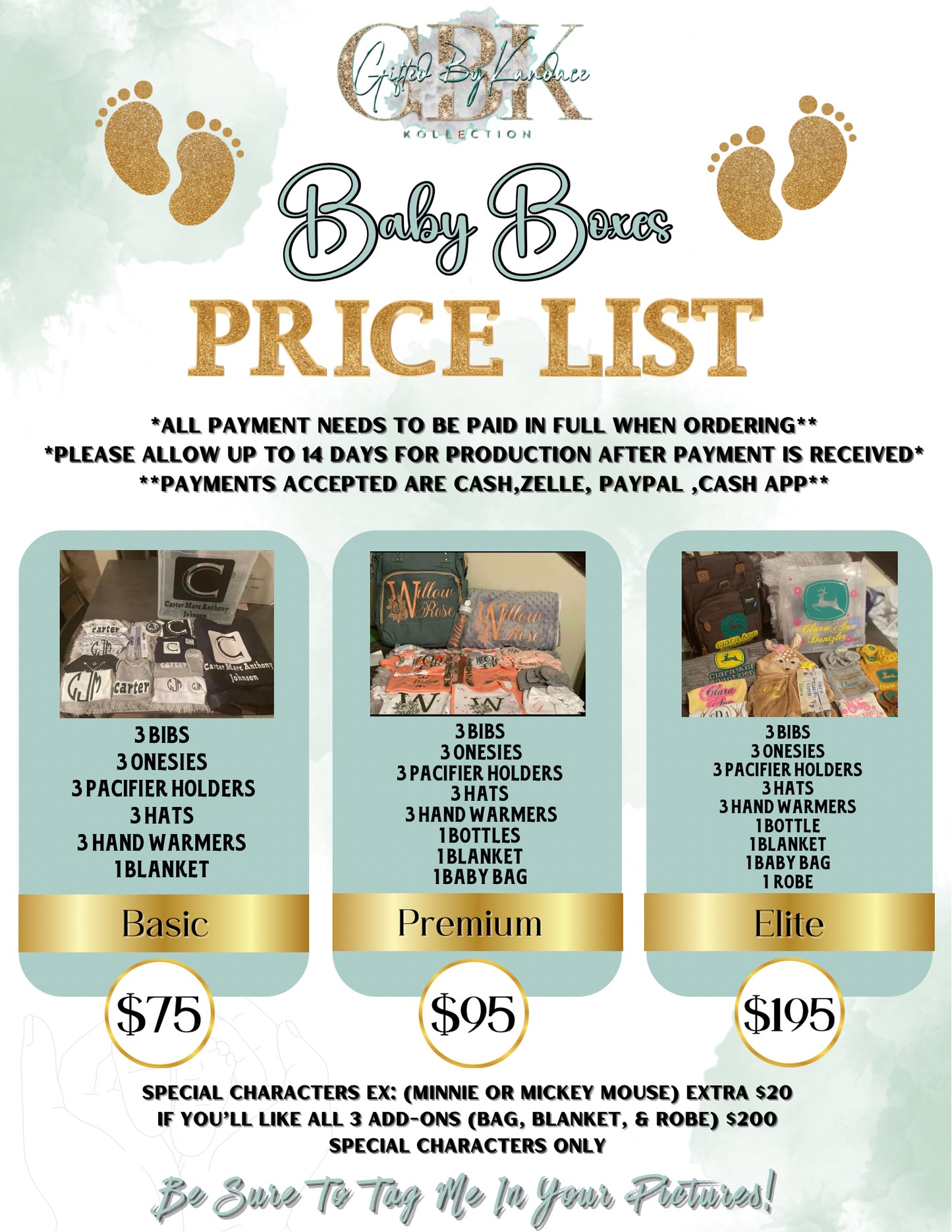 Business Flyer 3 Box Price list