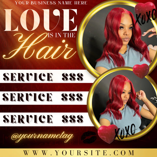 Love in the Hair Booking Flyer